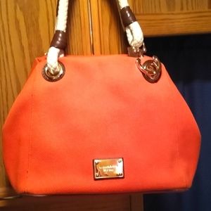 Michael Kors  orange canvas bag